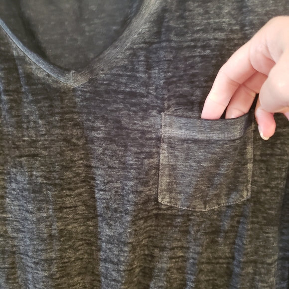 Style & Co V-Neck Short Sleeve Sheer T-Shirt - Picture 2 of 8